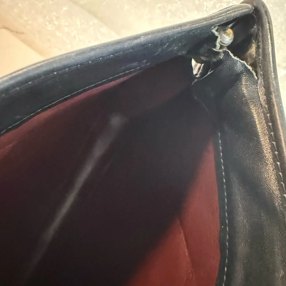 CHANEL Black Vintage Quilted Clutch with Gold 24k Logo - Picture 15 of 16